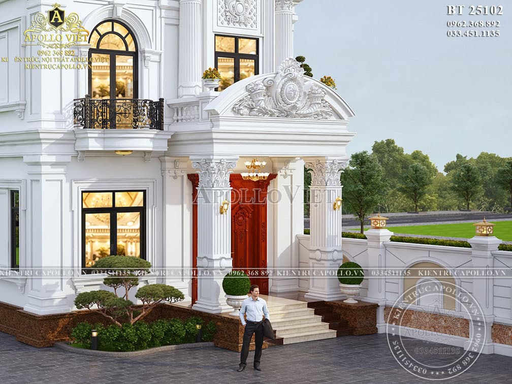 Chiêm Ngưỡng Mẫu Biệt Thự 2 Tầng 1 Tum Tân Cổ Điển Đẹp Tại Hải Phòng BT25102