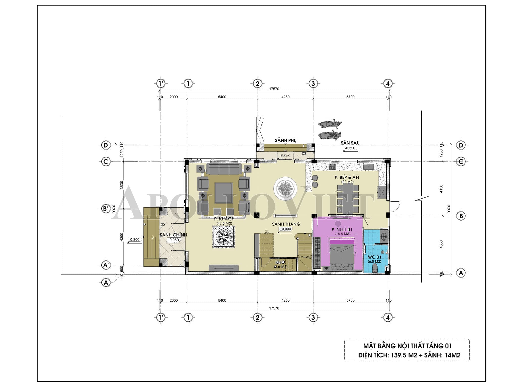 Chiêm Ngưỡng Mẫu biệt thự 2 tầng 1 tum tân cổ điển đẹp tại Hải Phòng của gia đình anh Hoàng