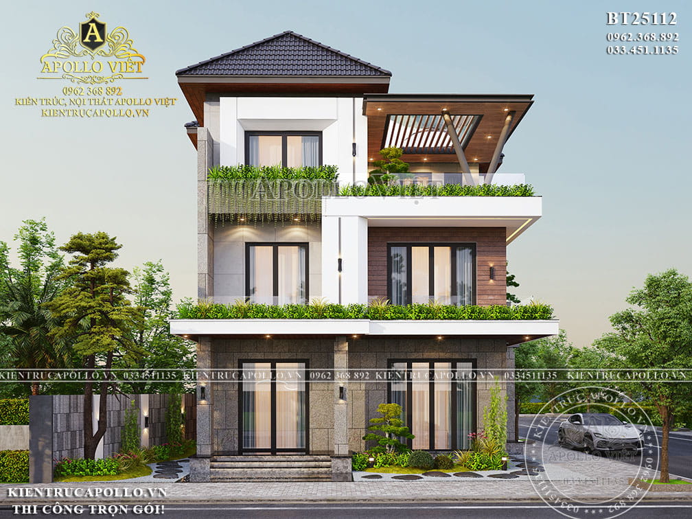 Biệt thự hiện đại tại Thái Bình – Vẻ đẹp phóng khoáng trong không gian sống đẳng cấp BT25112