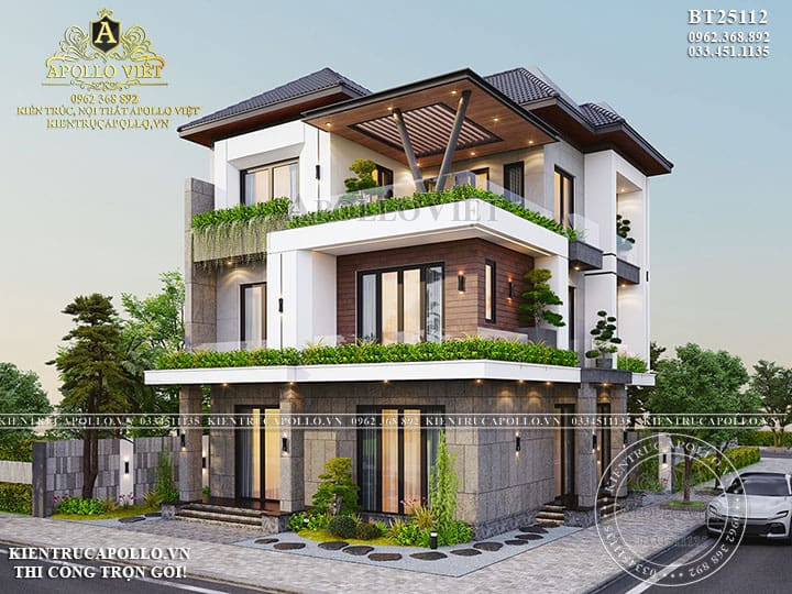 Biệt thự hiện đại tại Thái Bình – Vẻ đẹp phóng khoáng trong không gian sống đẳng cấp BT25112