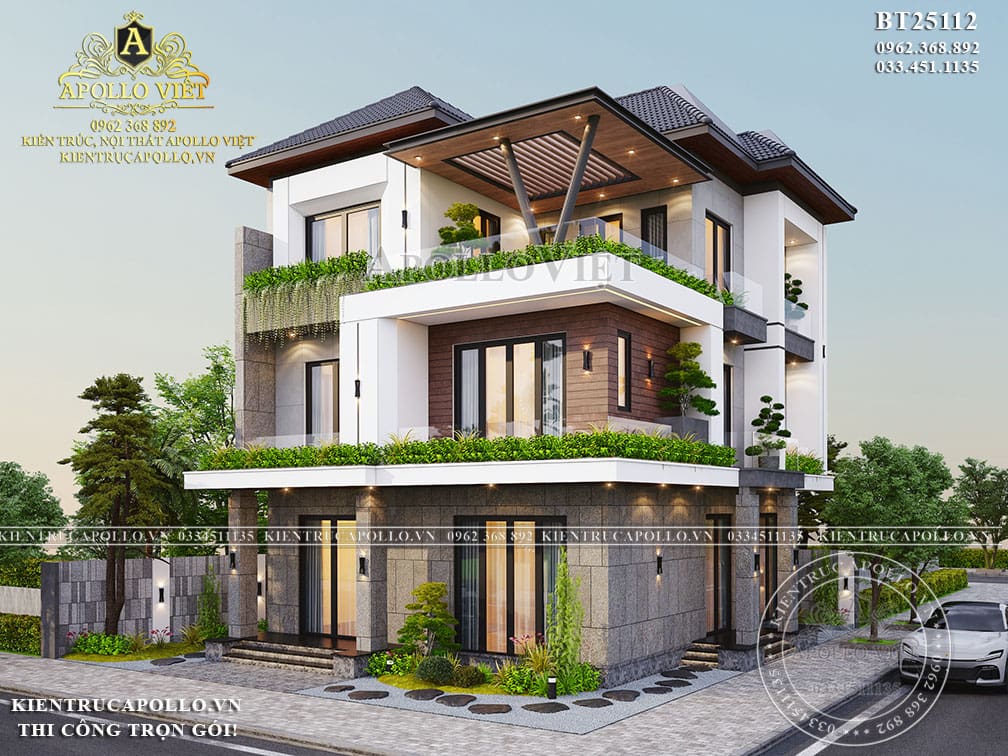 Biệt thự hiện đại tại Thái Bình – Vẻ đẹp phóng khoáng trong không gian sống đẳng cấp BT25112