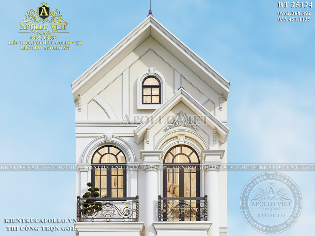 Khám Phá Biệt Thự Tân Cổ Điển Mái Thái – Mẫu Nhà Đẹp Tại Hưng Yên BT25124