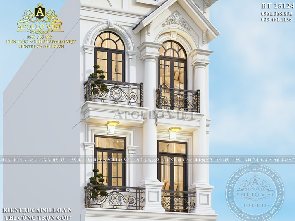 Khám Phá Biệt Thự Tân Cổ Điển Mái Thái – Mẫu Nhà Đẹp Tại Hưng Yên BT25124