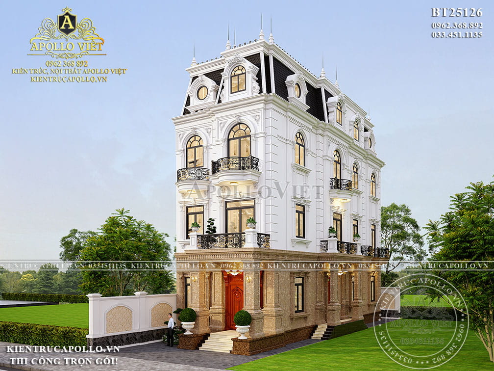 Biệt Thự Tân Cổ Điển 3 Tầng 1 Tum - Kiệt Tác Sang Trọng Tại Hải Phòng