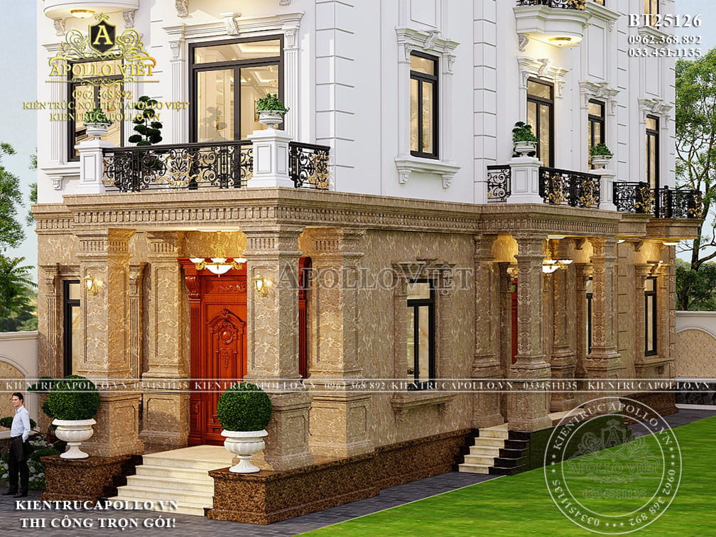 Biệt Thự Tân Cổ Điển 3 Tầng 1 Tum - Kiệt Tác Sang Trọng Tại Hải Phòng