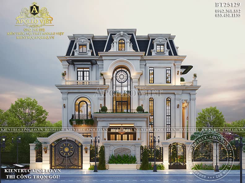 Chiêm ngưỡng biệt thự Tân Cổ Điển 3 tầng Sang trọng BT25129