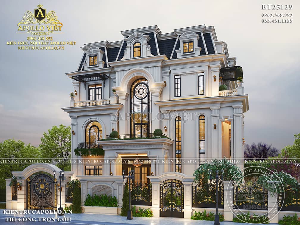 Chiêm ngưỡng biệt thự Tân Cổ Điển 3 tầng Sang trọng BT25129