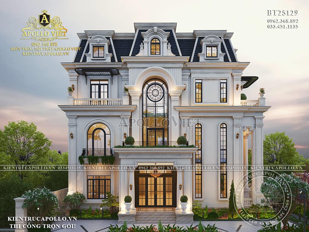 Chiêm ngưỡng biệt thự Tân Cổ Điển 3 tầng Sang trọng BT25129