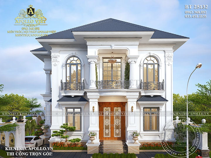 Phong Cách Thanh Lịch & Hiện Đại của Biệt thự 2 tầng mái Nhật BT25132