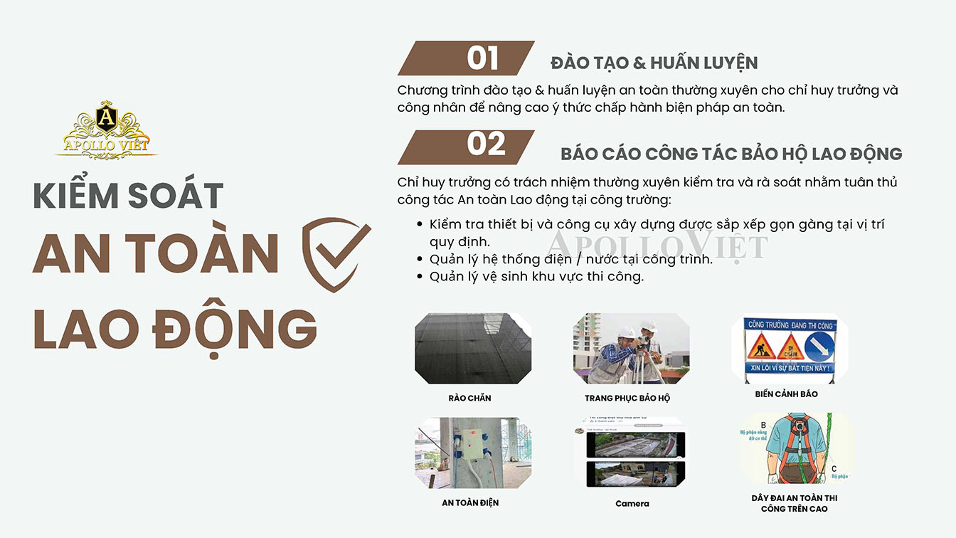 Kiểm soát an toàn lao động thường xuyên của Apollo Việt 